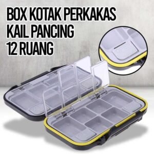 TERMURAH TAFFWARE LIXADA KOTAK PERKAKAS KAIL PANCING 12 RUANG - MCC01