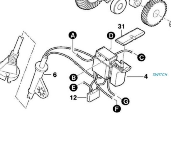 TERMURAH 1619PA4597 BOSCH SWITCH GBM 320, GBM 600 SPARE PART - Image 2