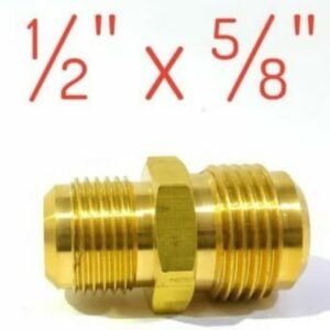 TERMURAH Dobel Nepel AC 1/2x5/8 Drat Luar Kuningan/Double Nipple/Niple