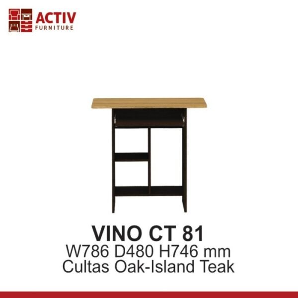 TERMURAH ACTIV FURNITURE VINO CT 81 MEJA KERJA DEKSTOP KOMPUTER MODERN - Image 2