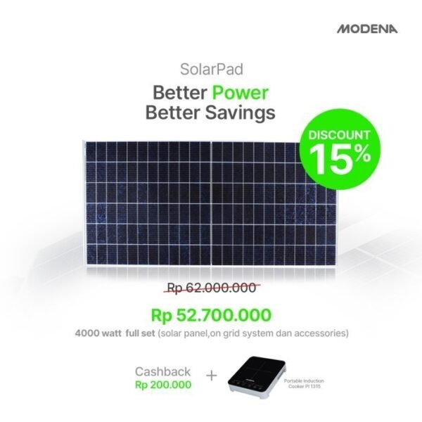 TERMURAH MODENA SL 4000 OGD PANEL SURYA / SOLAR PAD / SOLAR PANEL - Image 2