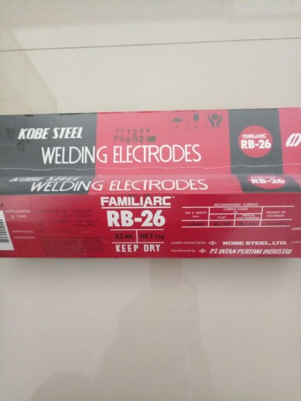 TERMURAH KAWAT LAS KOBE STEEL RB-26 3,2 MM 5KG PER PACK - Image 3