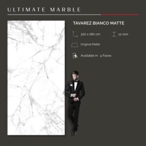 TERMURAH QUADRA GRANIT 320 X 160 BIG SIZE TAVAREZ BIANCO MATTE