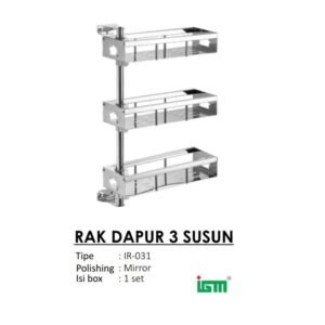 TERMURAH IGM IR 031 Rak Dapur Sus304 3 Susun