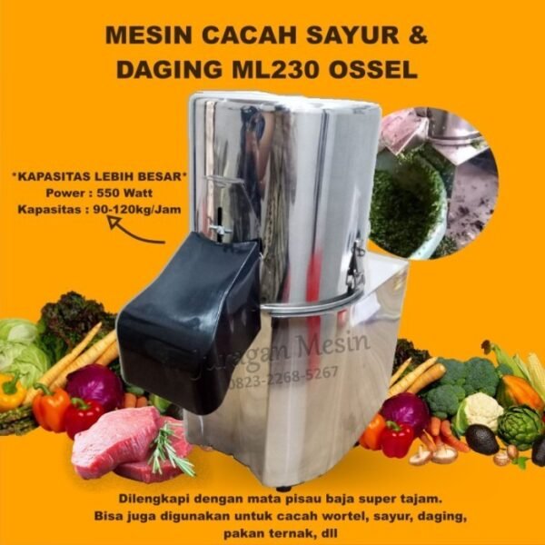 TERMURAH MESIN PENCACAH SAYUR & DAGING LISTRIK BESAR ML-230 OSSEL - Image 2