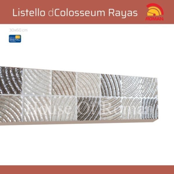 TERMURAH ROMAN LISTELLO 6,5 X 30 L30E0007 DCOLOSSEUM RAYAS GOL E - Image 4