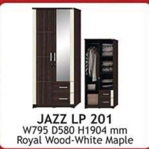 TERMURAH ACTIV FURNITURE JAZZ LP 201 LEMARI PAKAIAN 2 PINTU KACA