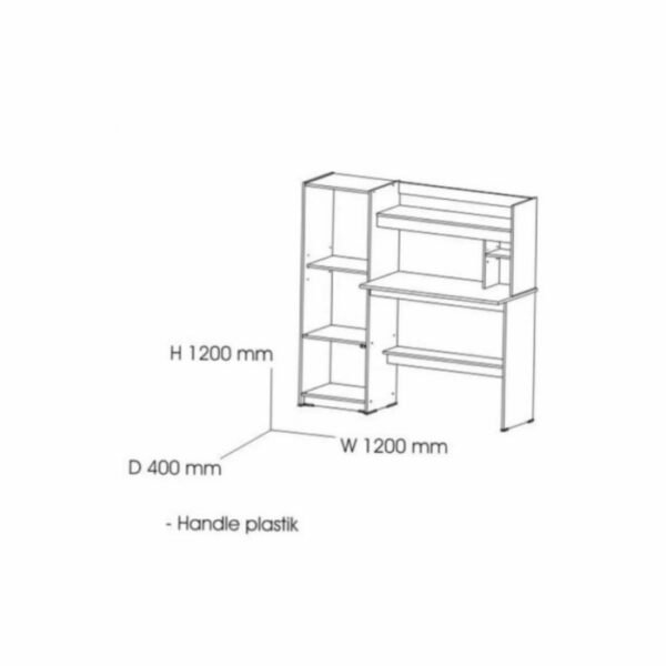 TERMURAH ACTIV FURNITURE VAST MB 120 MEJA BELAJAR MODERN - Image 3