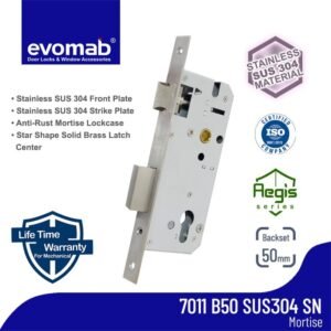 TERMURAH BADAN KUNCI / MORTISE / LOCK BODY STAINLESS SUS 304 50MM