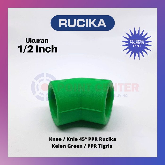 TERMURAH KNEE KNIE KENI L45 PPR 1/2" 1/2 INCH 20MM ELBOW RUCIKA TIGRIS - Image 2