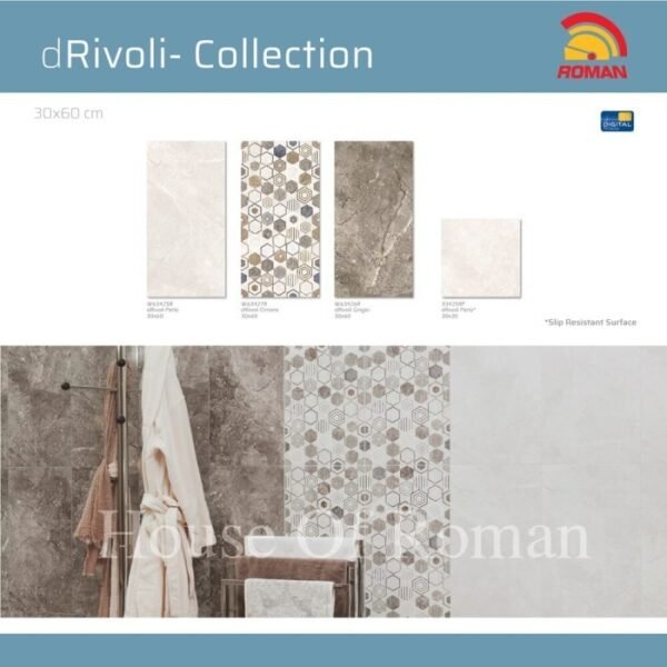 TERMURAH ROMAN KERAMIK 30 X 60 W63426R DRIVOLI GRIGIO GOL. C - Image 3