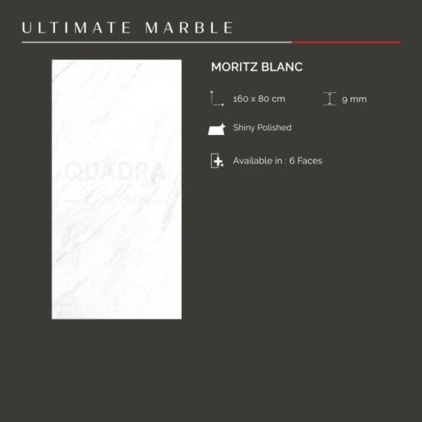 TERMURAH QUADRA GRANIT 160 X 80 BIG SIZE / BIG SLAP MORITZ BLANC