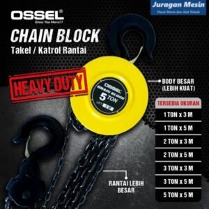 TERMURAH CHAIN BLOCK 1 TON X 3 METER TAKEL