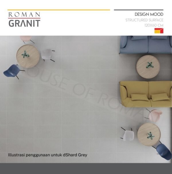 TERMURAH ROMAN GRANIT 120 X 60 GT1265514R DSHARD GREY - Image 2