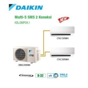 TERMURAH AC DAIKIN NEW MULTI S 2 KONEKSI 0,75PK 2MKC20VVM 0,5PK+0,75PK