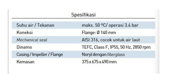 TERMURAH KRIPSOL POMPA KOLAM RENANG KTB 5" KTB2000 T2.B 20 PK - Image 3
