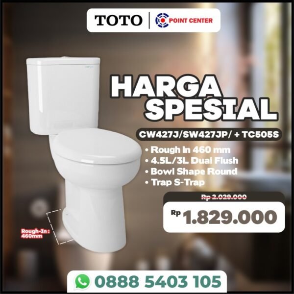 TERMURAH TOTO PROMO KLOSET DUDUK CW427J / SW427+TC505S