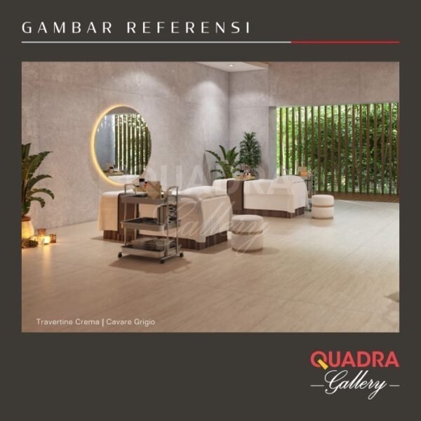 TERMURAH QUADRA 240 X 120 BIG SLAB TRAVENTINE CREMA - Image 3
