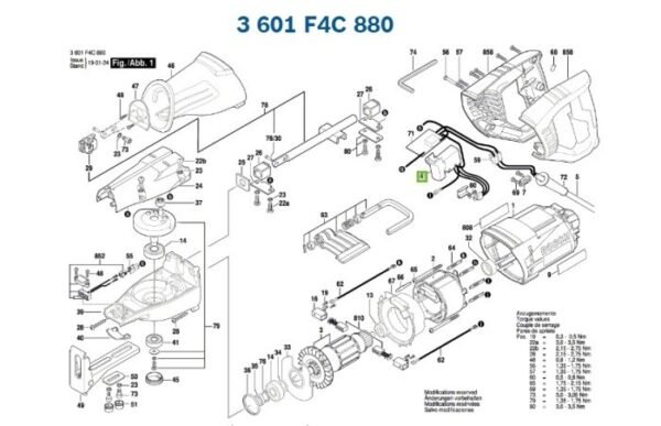 TERMURAH 1619PA1684 BOSCH SWITCH GSA 1100 E SPARE PART - Image 3