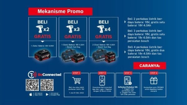 TERMURAH BOSCH GAS 18 V-1 / CORDLESS VACUUM 18 V (TOOL ONLY) - Image 2