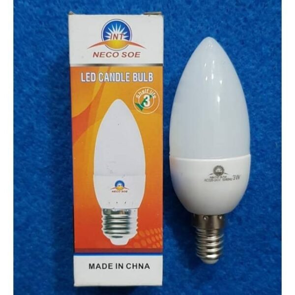 TERMURAH LAMPU LED CANDLE BULB 3W 3 WATT E27 NECO SOE KUNING - Image 2