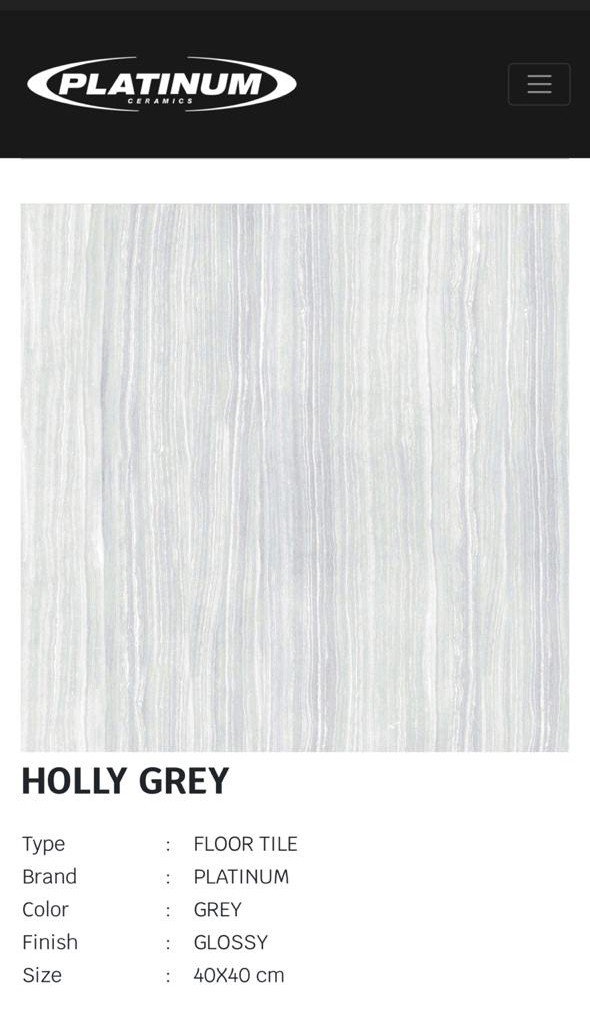 TERMURAH PLATINUM KERAMIK 40/40 HOLLY GREY - Image 3