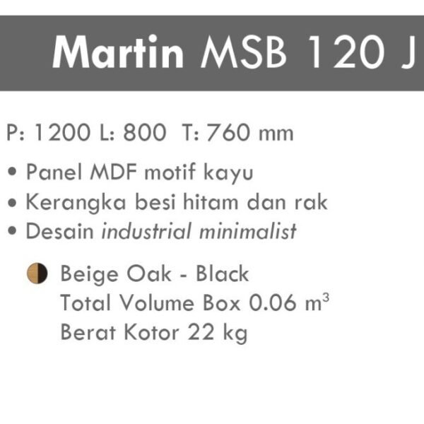 TERMURAH ACTIV FURNITURE MARTIN MSB 120 J X 76 CM MEJA SUDUT BESI - Image 2