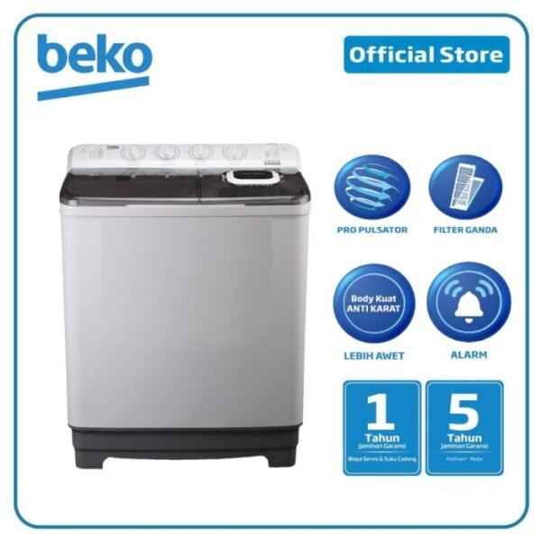 TERMURAH BEKO WTT90A Mesin Cuci 2 Tabung Twin Tub Washing Machine 9Kg