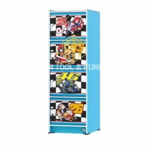 TERMURAH ACTIV FURNITURE MOTO RACING LSG 4 LEMARI SUSUN ANAK 4 PINTU