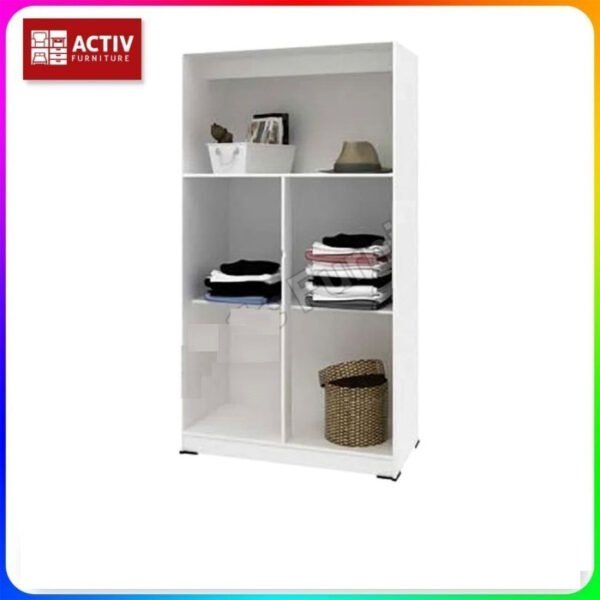 TERMURAH ACTIV FURNITURE SPIN BL 151 LEMARI CERMIN PAKAIAN ANAK -PUTIH - Image 3