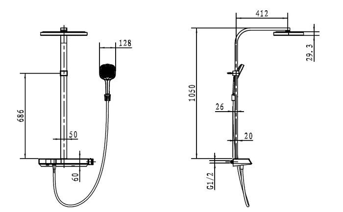 TERMURAH ESS-V880 SHOWER MIXER SYSTEM WITH INNOVATIVE PUSH BUTTONS - Image 4