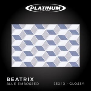 TERMURAH PLATINUM KERAMIK 25/40 BEATRIX BLUE EMBOSSED