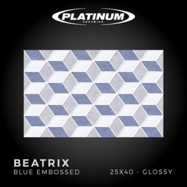 TERMURAH PLATINUM KERAMIK 25/40 BEATRIX BLUE EMBOSSED