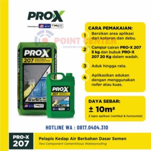 TERMURAH PRO X 207 SEMEN WATERPROOF 2 KOMPONEN MORTAR UTAMA ANTI BOCOR