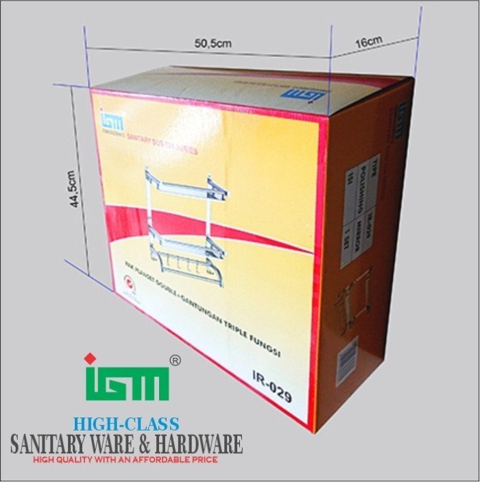 TERMURAH IR-029 GANTUNGAN DINDING TOILET RAK PLANSET DOUBLE - Image 3