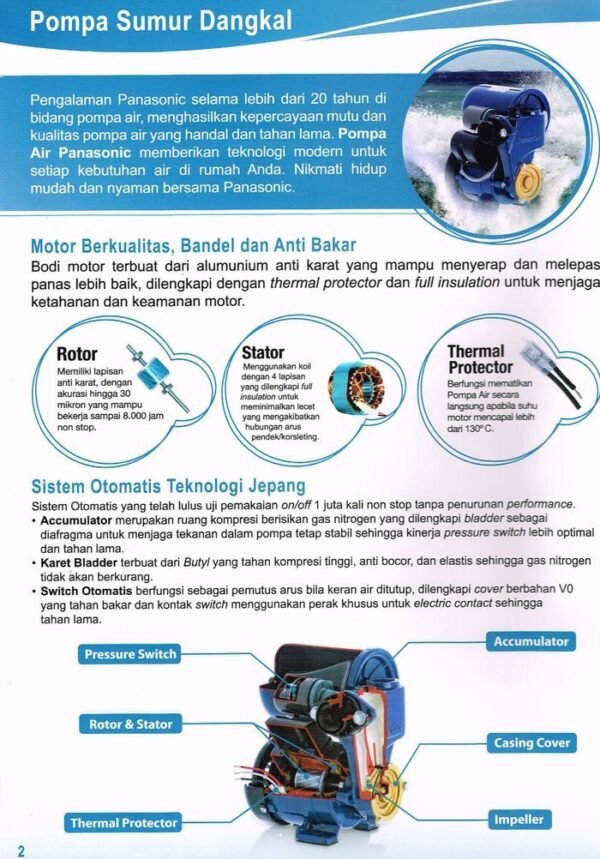 TERMURAH GA 130 JAK POMPA AIR PRESSURE SWITCH AUTO PANASONIC - Image 5