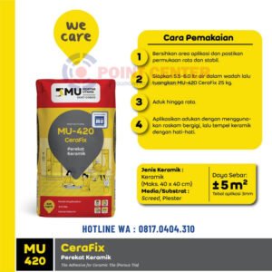 TERMURAH PROMO MORTAR UTAMA MU-420 CERAFIX PEREKAT KERAMIK 25KG/8TON