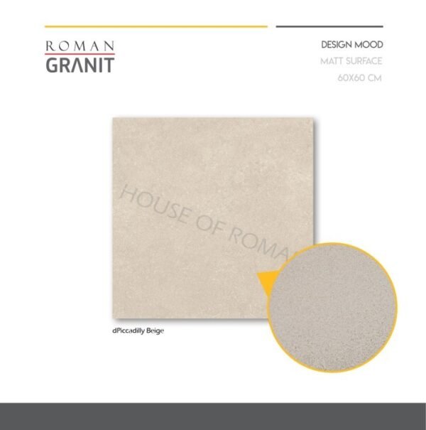 TERMURAH ROMAN GRANIT 60 X 60 GT602056R DPICCADILLY BEIGE - Image 3