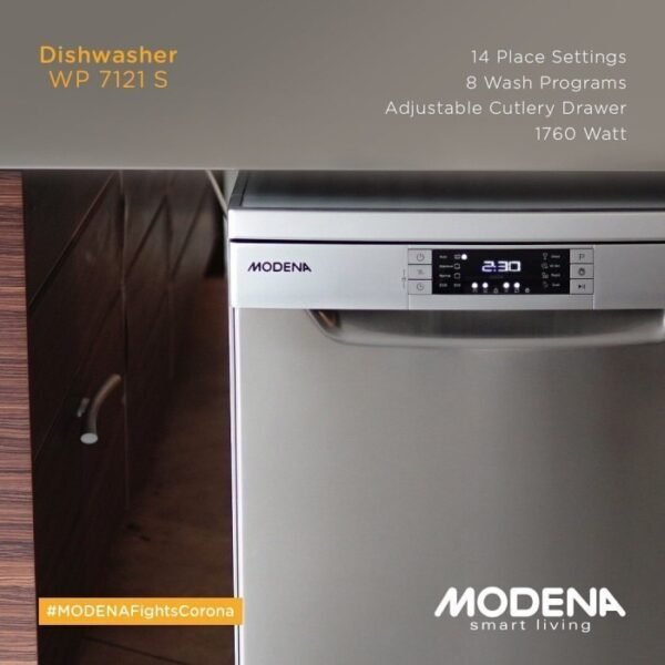 TERMURAH MODENA WP 7121 S MESIN CUCI PIRING FREESTANDING DISHWASHER - Image 4