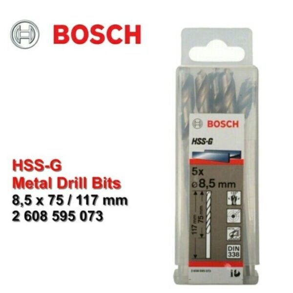TERMURAH Bosch Mata Bor HSS-G Metal Drill Bit 8.5 MM X 5 PCS - Image 2