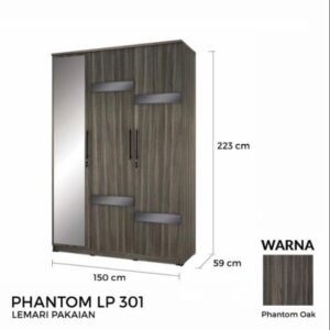 TERMURAH ACTIV FURNITURE MADRID LP 301 LEMARI PAKAIAN 3 PINTU