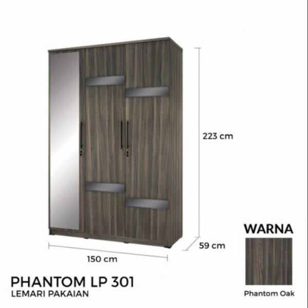 TERMURAH ACTIV FURNITURE MADRID LP 301 LEMARI PAKAIAN 3 PINTU