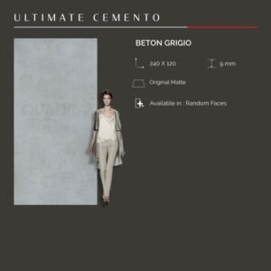 TERMURAH QUADRA GRANIT 240 X 120 BIG SIZE BETON GRIGIO