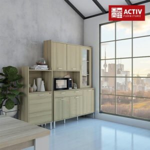 TERMURAH ACTIV FURNITURE JAZZ AUSTIN KC 120 X 185 LEMARI RAK DAPUR