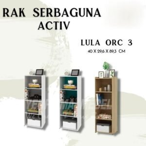 TERMURAH ACTIV FURNITURE LULA ORC 3 RAK 3 SUSUN MINIMALIS
