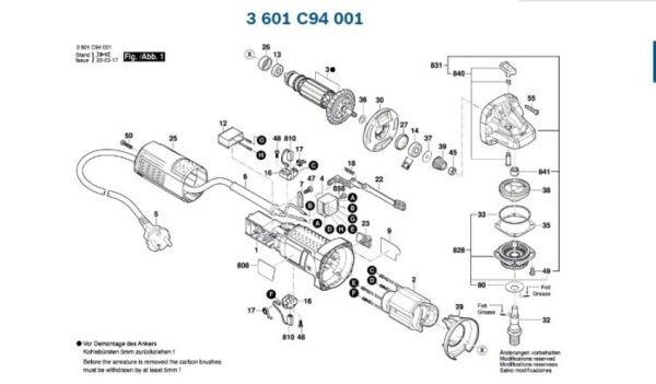 TERMURAH 1619P08234 BOSCH ARMATURE GWS 750 / SPARE PART - Image 3