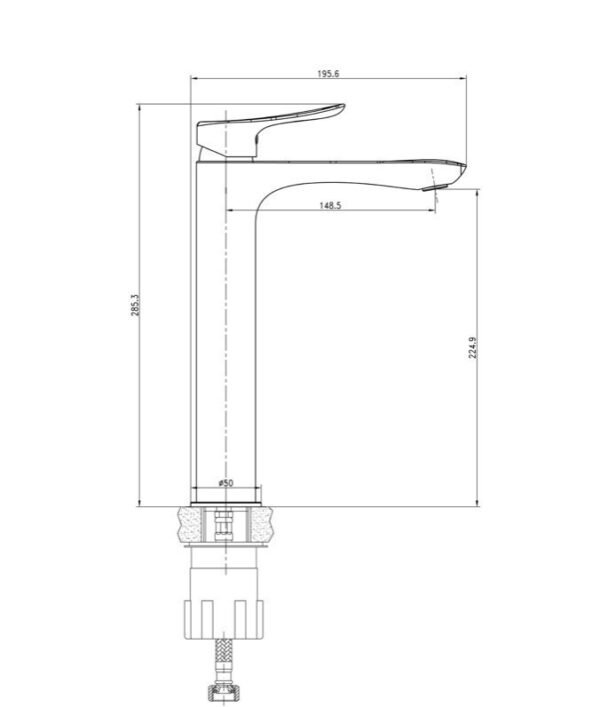 TERMURAH WASSER MBA X330 Kran Wastafel Air Panas Dingin Basin Mixer - Image 3