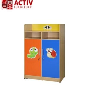 TERMURAH ACTIV FURNITURE POKU BL 121 X 80 CM LEMARI ANAK 2 PINTU