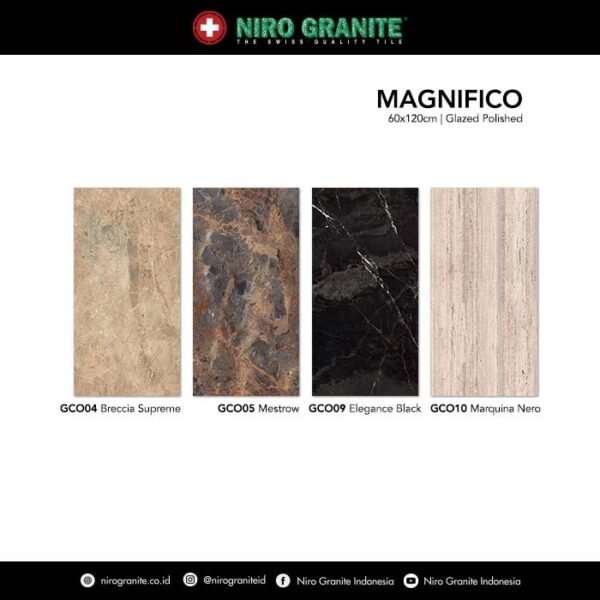 TERMURAH NIRO GRANIT 60 X 120 GCO04 MAGNIFICO BRECCIA SUPREME POLISHED - Image 4