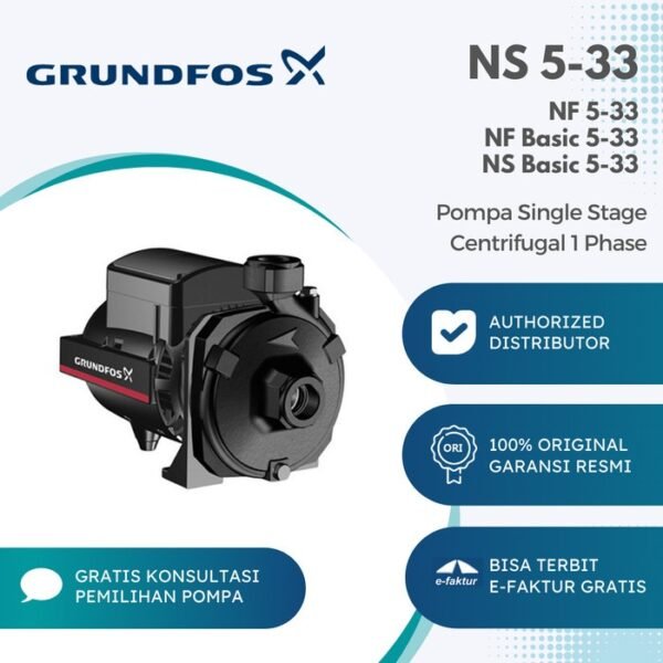 TERMURAH SINGLE STAGE CENTRIFUGAL GRUNDFOS NS 5-33